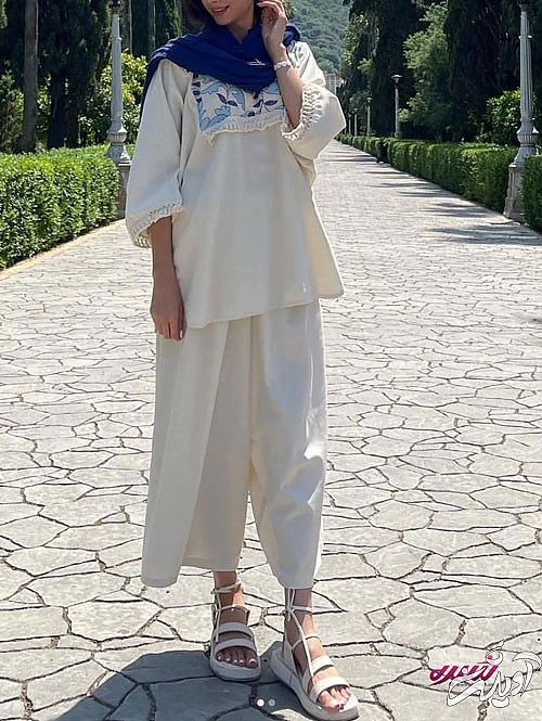 استایل تابستانی با مانتو لینن